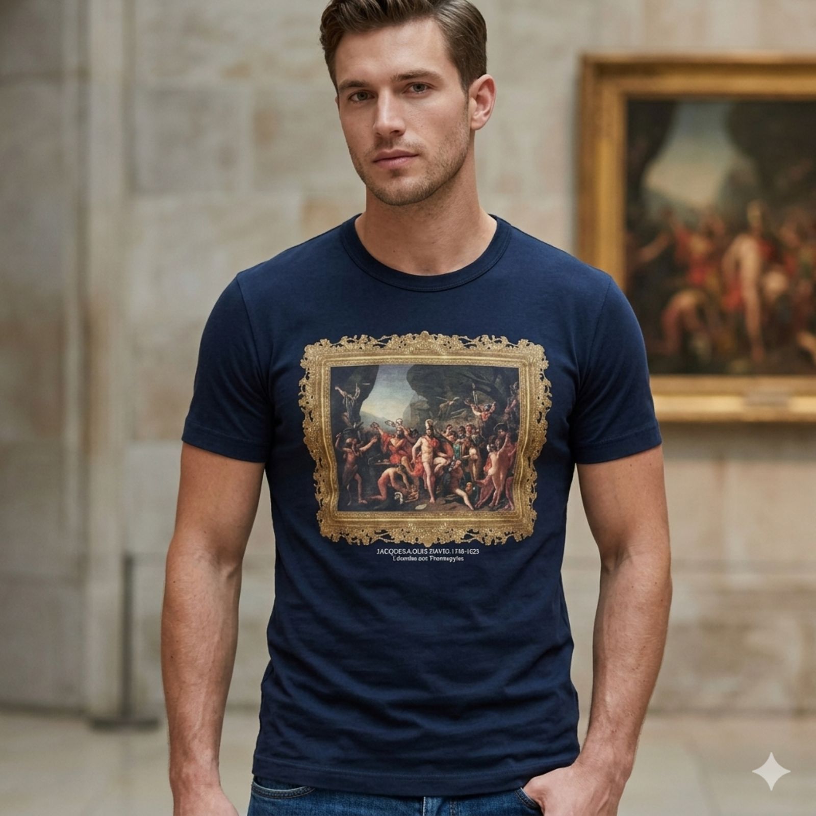Rare D&G Dolce & Gabbana Graphic Art T-Shirt Jacques-Louis David Print